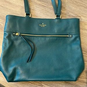 Green Kate Spade tote bag